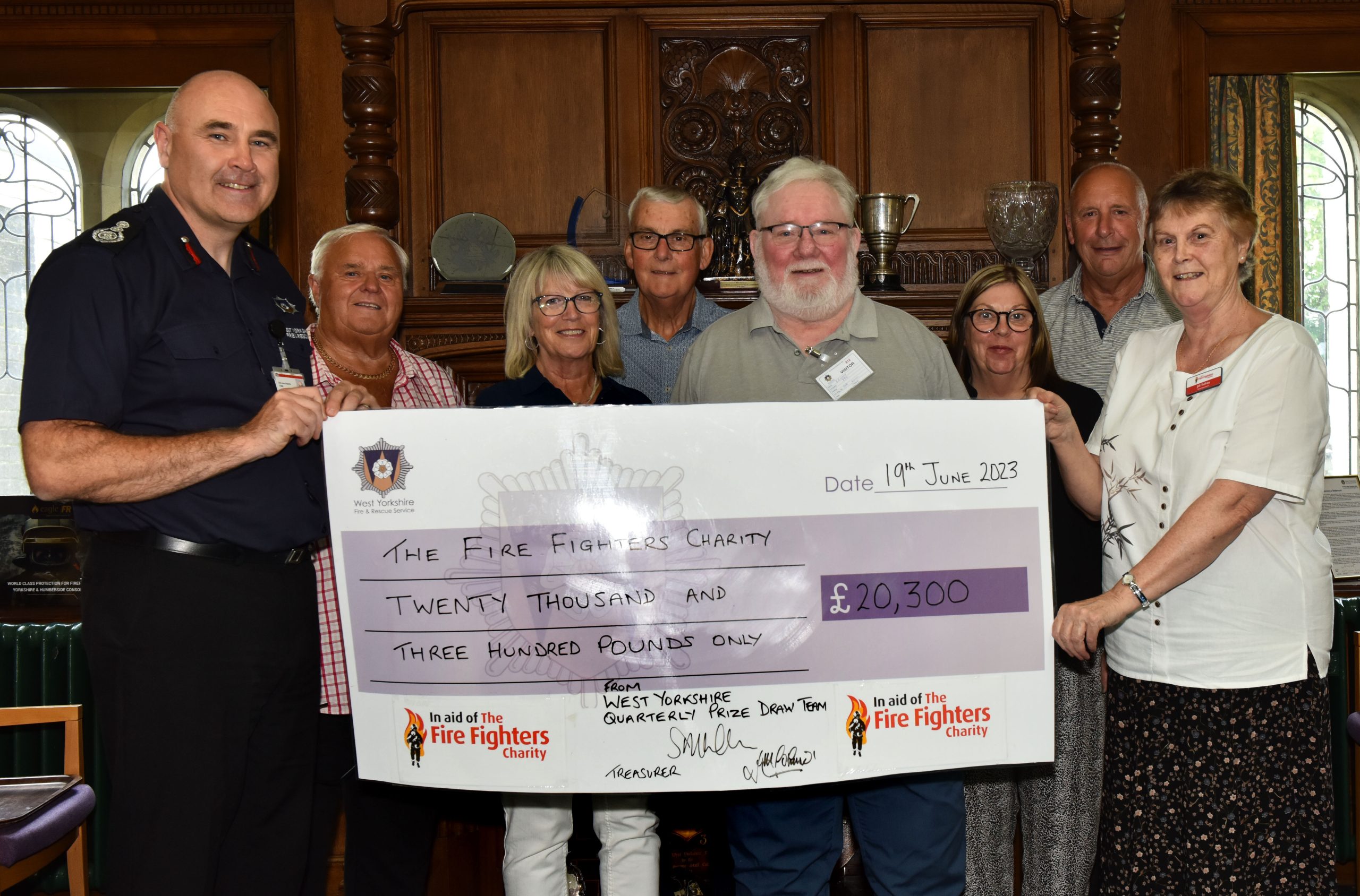West Yorkshire FRS donates 20K from internal lottery