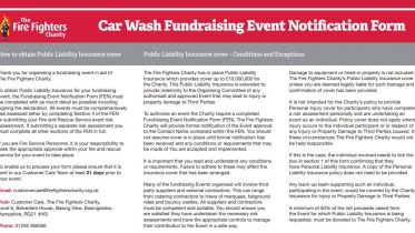 Fundraising Event Notification Form