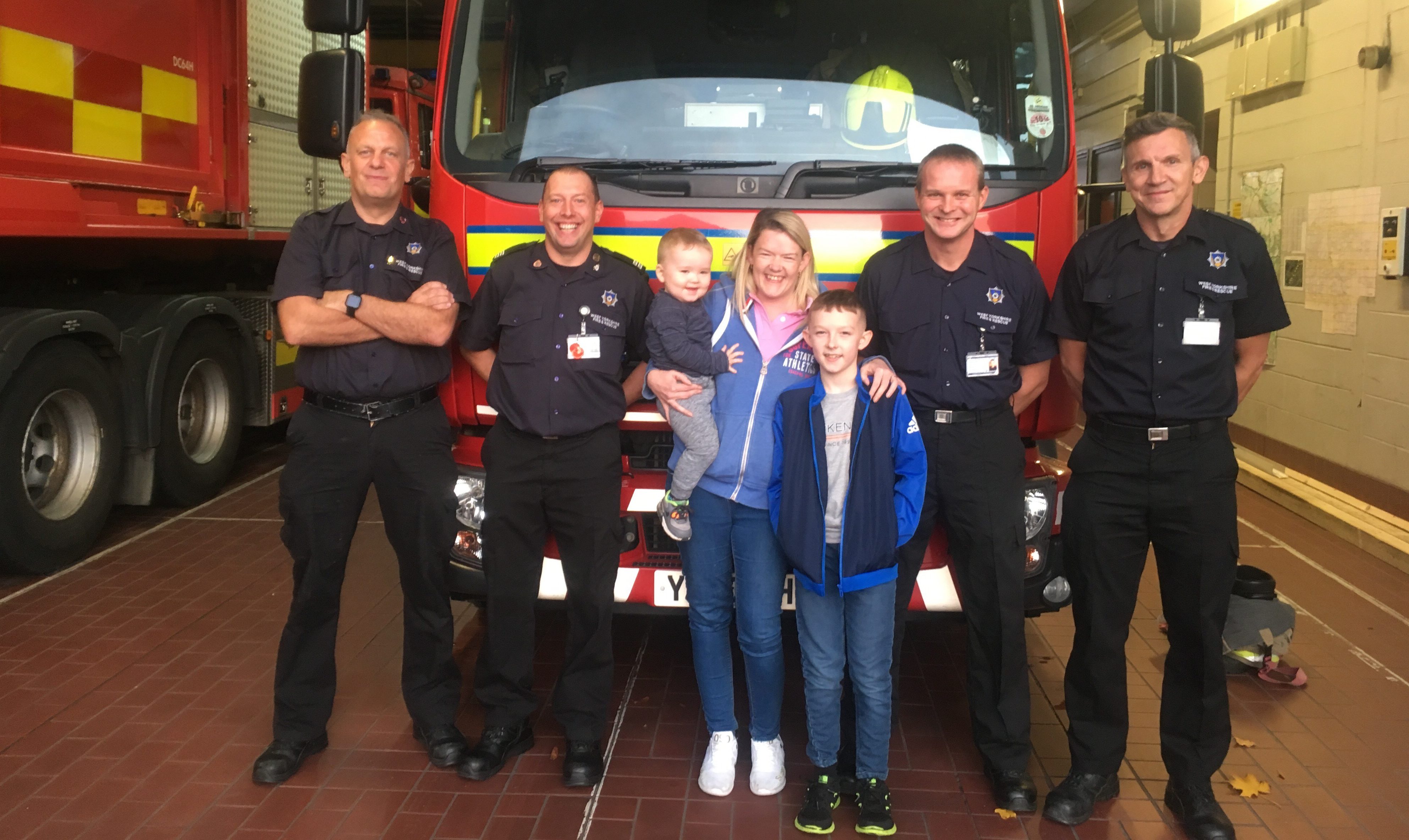 Leeds schoolboy doing his bit for new firefighter friends