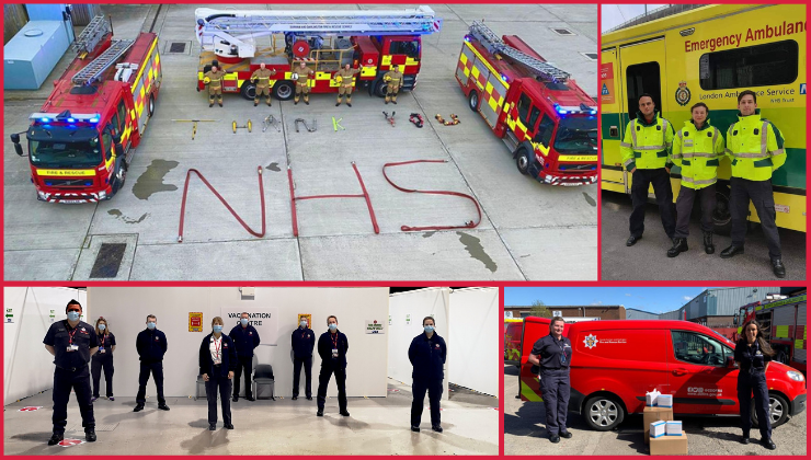 Fire Service and NHS Pandemic Collage